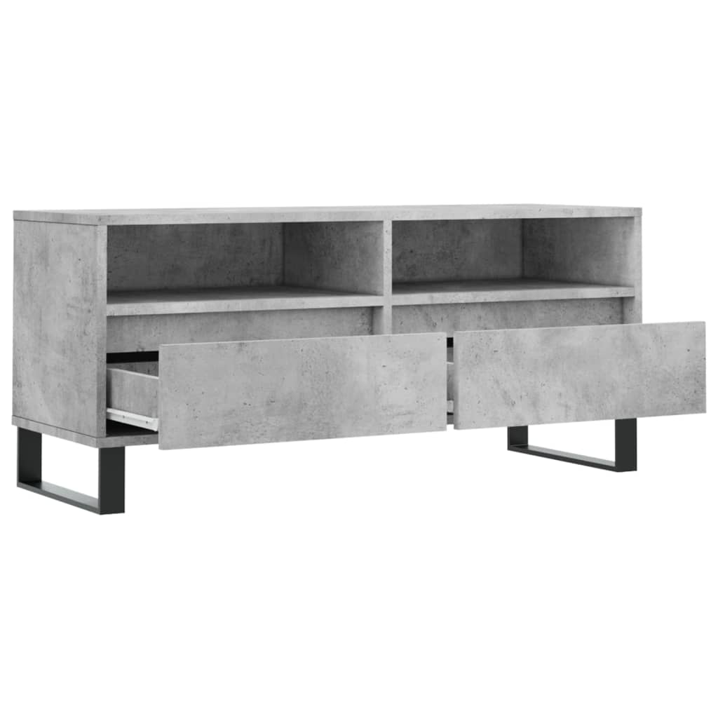 TV Cabinet Concrete Grey 100x34.5x44.5 cm Engineered Wood