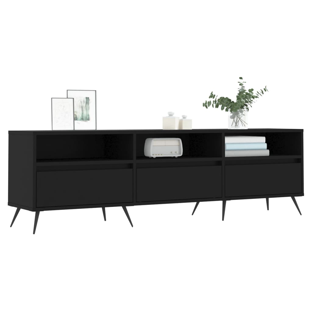 TV Cabinet Black 150x30x44.5 cm Engineered Wood