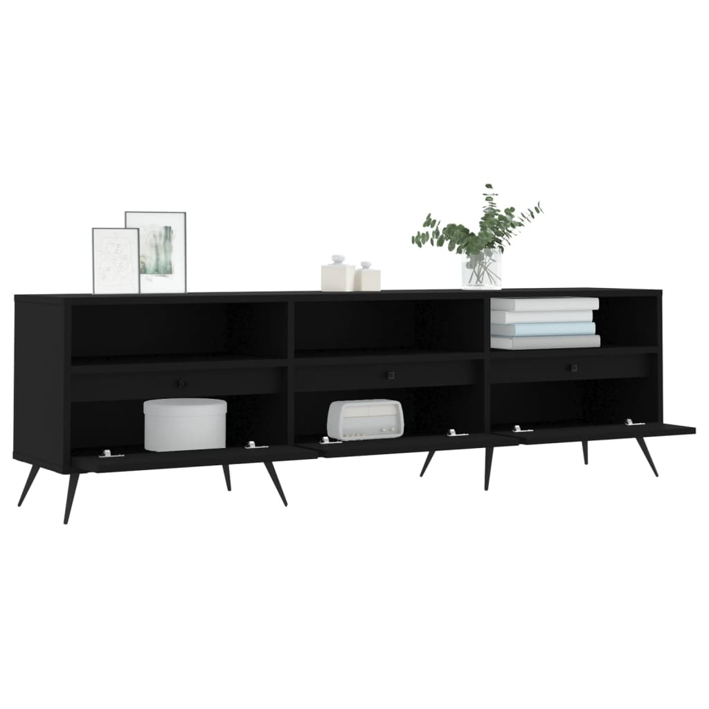 TV Cabinet Black 150x30x44.5 cm Engineered Wood