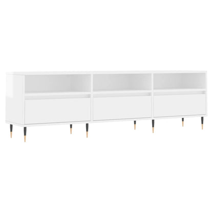 TV Cabinet High Gloss White 150x30x44.5 cm Engineered Wood