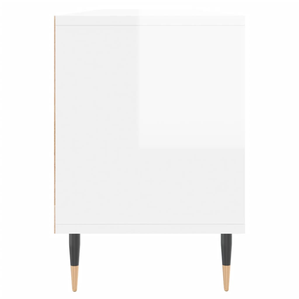 TV Cabinet High Gloss White 150x30x44.5 cm Engineered Wood