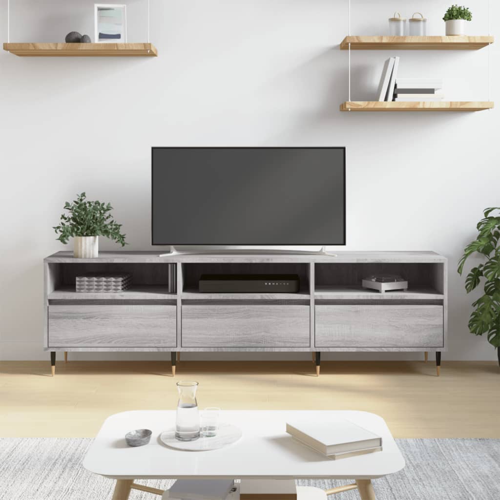 TV Cabinet Grey Sonoma 150x30x44.5 cm Engineered Wood