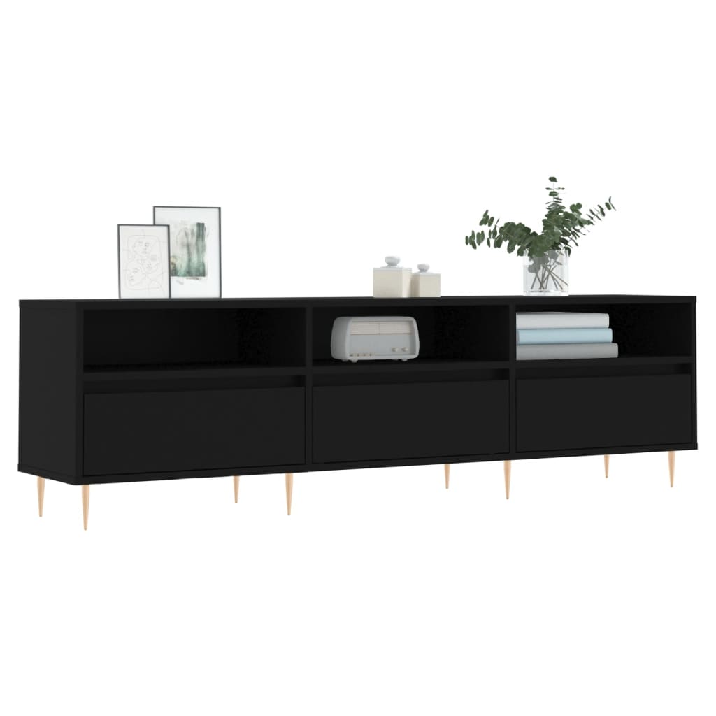 TV Cabinet Black 150x30x44.5 cm Engineered Wood