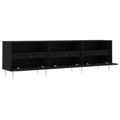 TV Cabinet Black 150x30x44.5 cm Engineered Wood