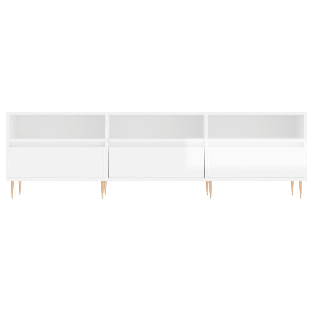 TV Cabinet High Gloss White 150x30x44.5 cm Engineered Wood