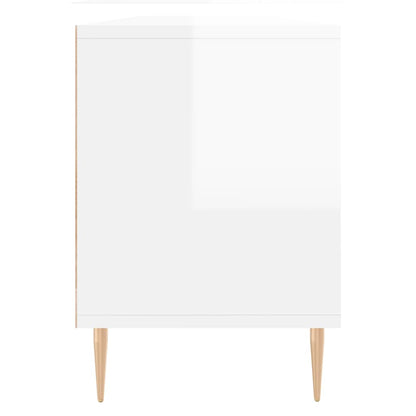 TV Cabinet High Gloss White 150x30x44.5 cm Engineered Wood