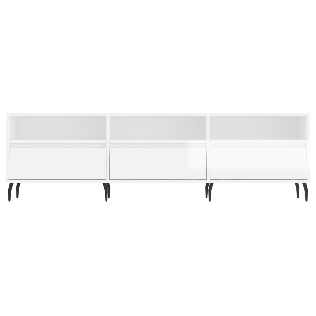 TV Cabinet High Gloss White 150x30x44.5 cm Engineered Wood