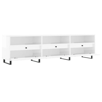 TV Cabinet High Gloss White 150x30x44.5 cm Engineered Wood