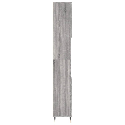 Bathroom Cabinet Grey Sonoma 30x30x190 cm Engineered Wood