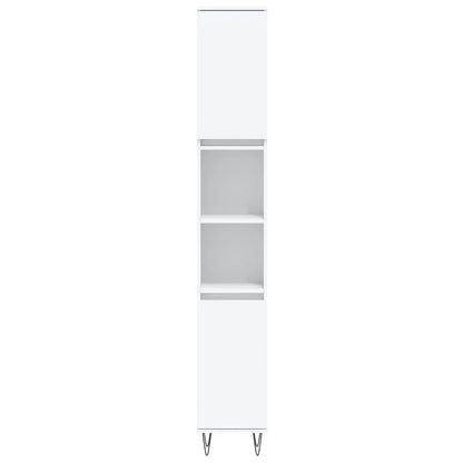 Bathroom Cabinet White 30x30x190 cm Engineered Wood