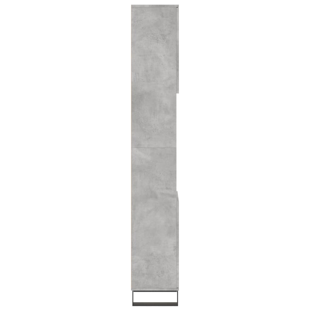 Bathroom Cabinet Concrete Grey 30x30x190 cm Engineered Wood