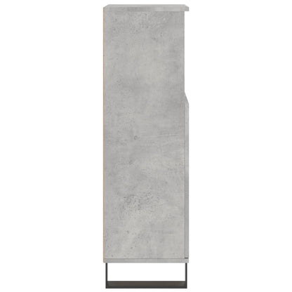 Bathroom Cabinet Concrete Grey 30x30x100 cm Engineered Wood