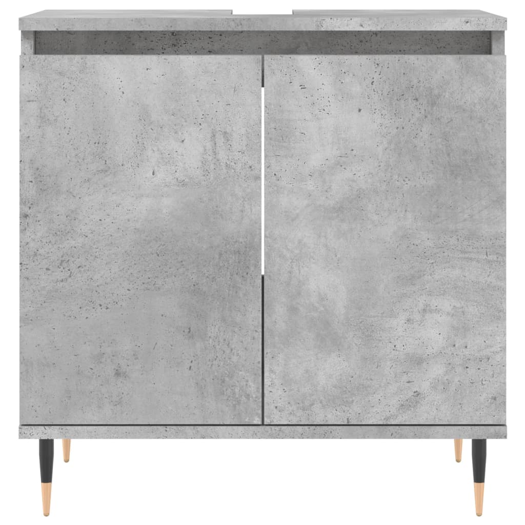 Bathroom Cabinet Concrete Grey 58x33x60 cm Engineered Wood