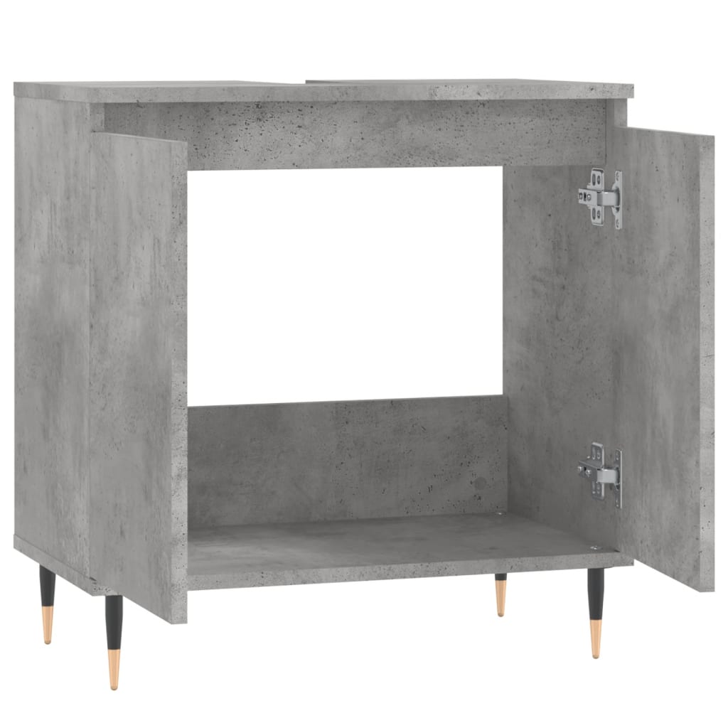 Bathroom Cabinet Concrete Grey 58x33x60 cm Engineered Wood