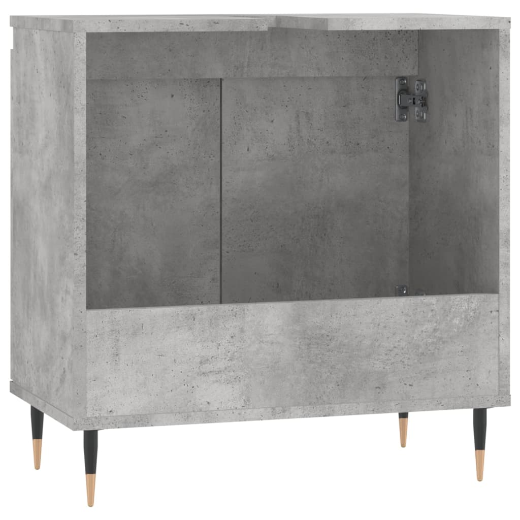 Bathroom Cabinet Concrete Grey 58x33x60 cm Engineered Wood