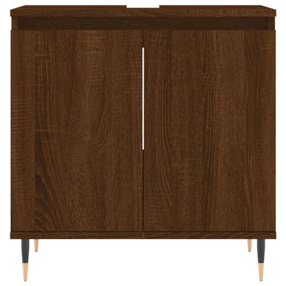 Bathroom Cabinet Brown Oak 58x33x60 cm Engineered Wood