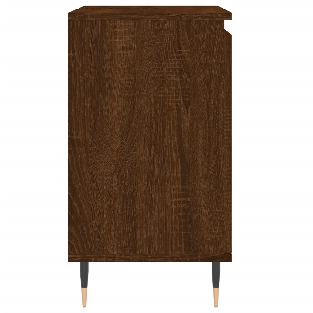 Bathroom Cabinet Brown Oak 58x33x60 cm Engineered Wood