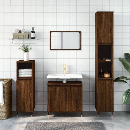 Bathroom Cabinet Brown Oak 58x33x60 cm Engineered Wood