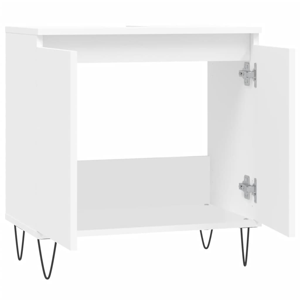 Bathroom Cabinet White 58x33x60 cm Engineered Wood