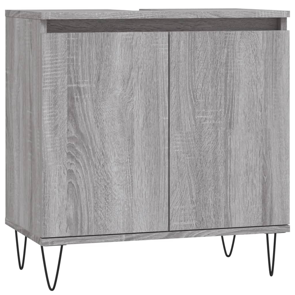 Bathroom Cabinet Grey Sonoma 58x33x60 cm Engineered Wood