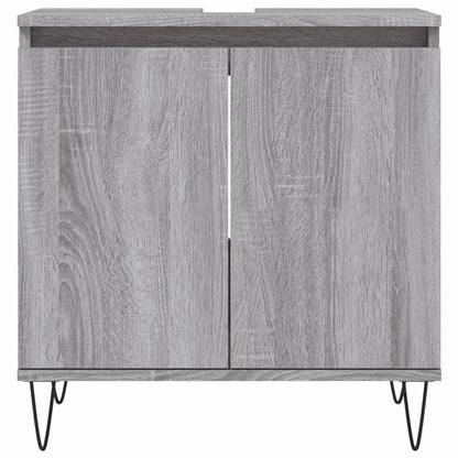 Bathroom Cabinet Grey Sonoma 58x33x60 cm Engineered Wood