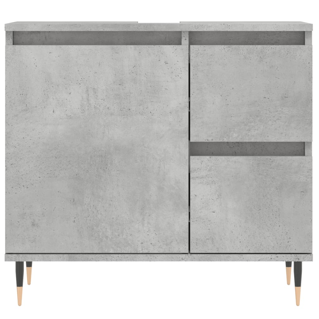 Bathroom Cabinet Concrete Grey 65x33x60 cm Engineered Wood