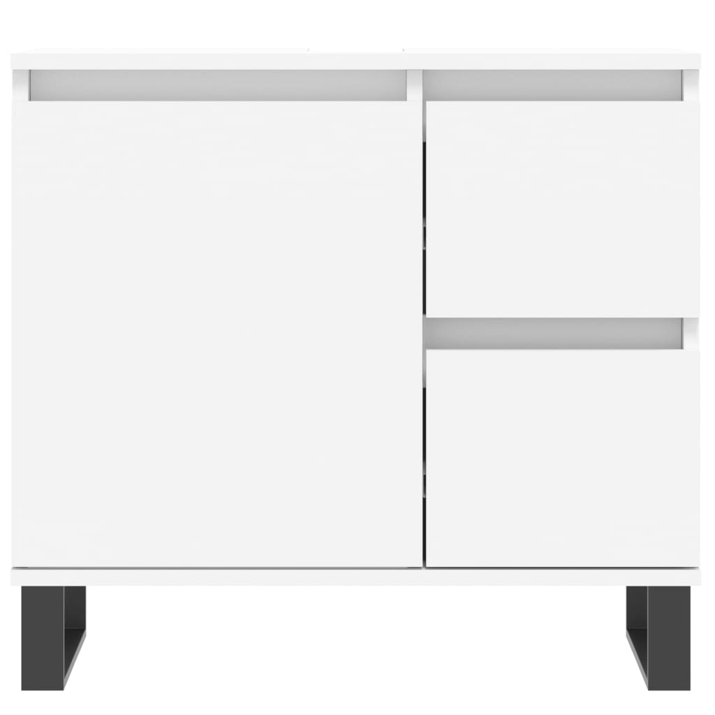 Bathroom Cabinet White 65x33x60 cm Engineered Wood