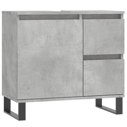 Bathroom Cabinet Concrete Grey 65x33x60 cm Engineered Wood