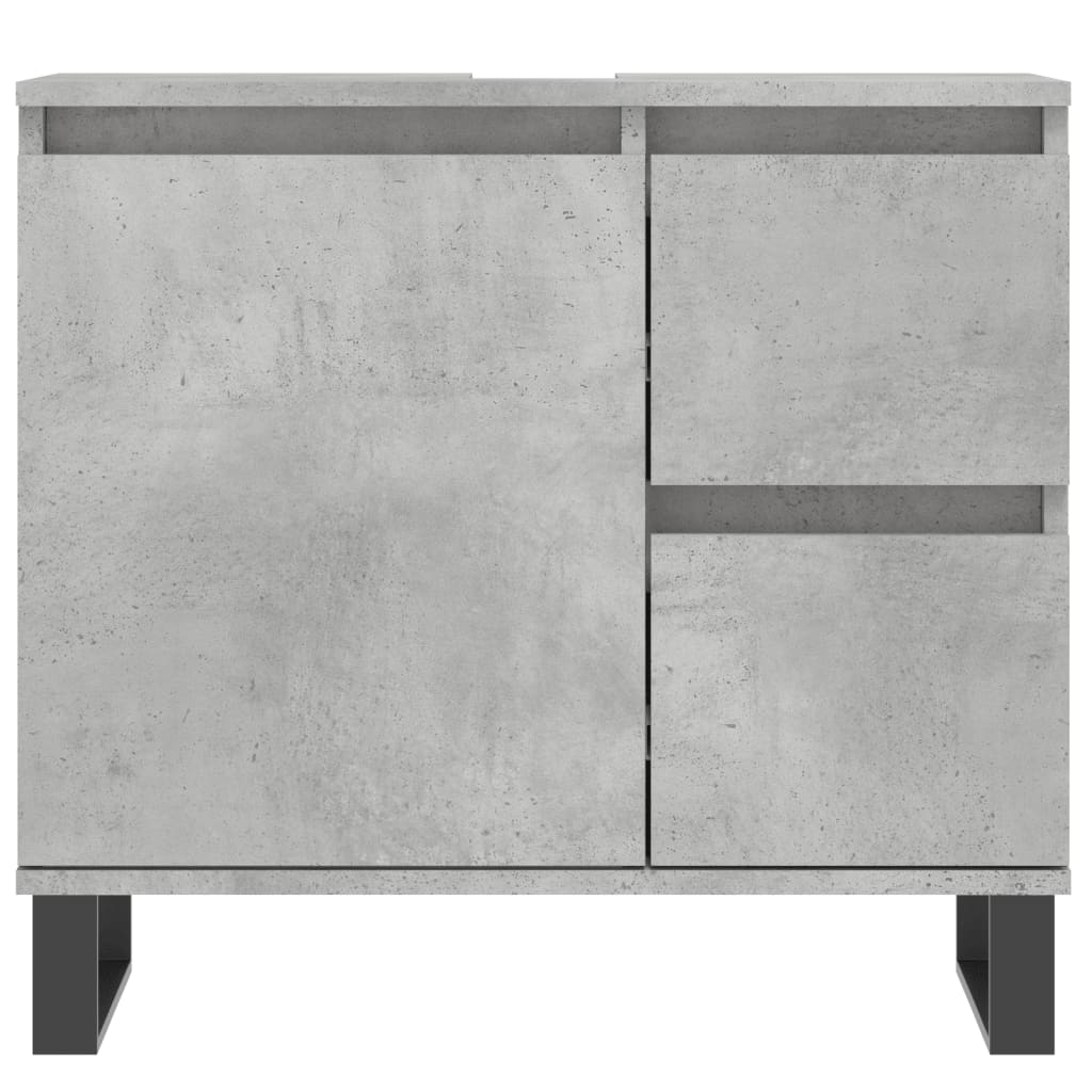 Bathroom Cabinet Concrete Grey 65x33x60 cm Engineered Wood