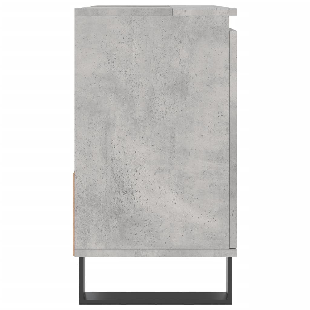 Bathroom Cabinet Concrete Grey 65x33x60 cm Engineered Wood