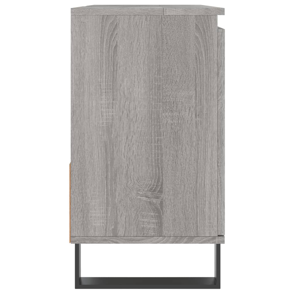 Bathroom Cabinet Grey Sonoma 65x33x60 cm Engineered Wood