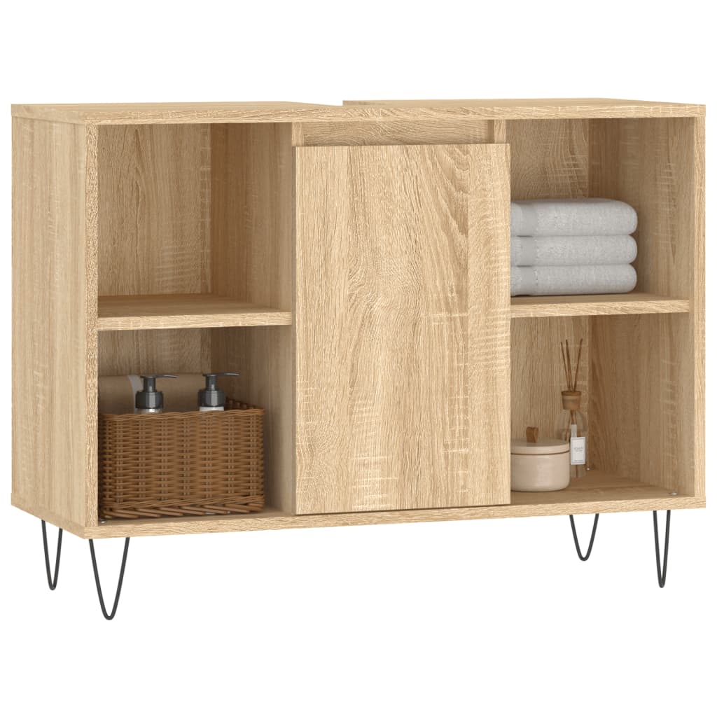 Bathroom Cabinet Sonoma Oak 80x33x60 cm Engineered Wood