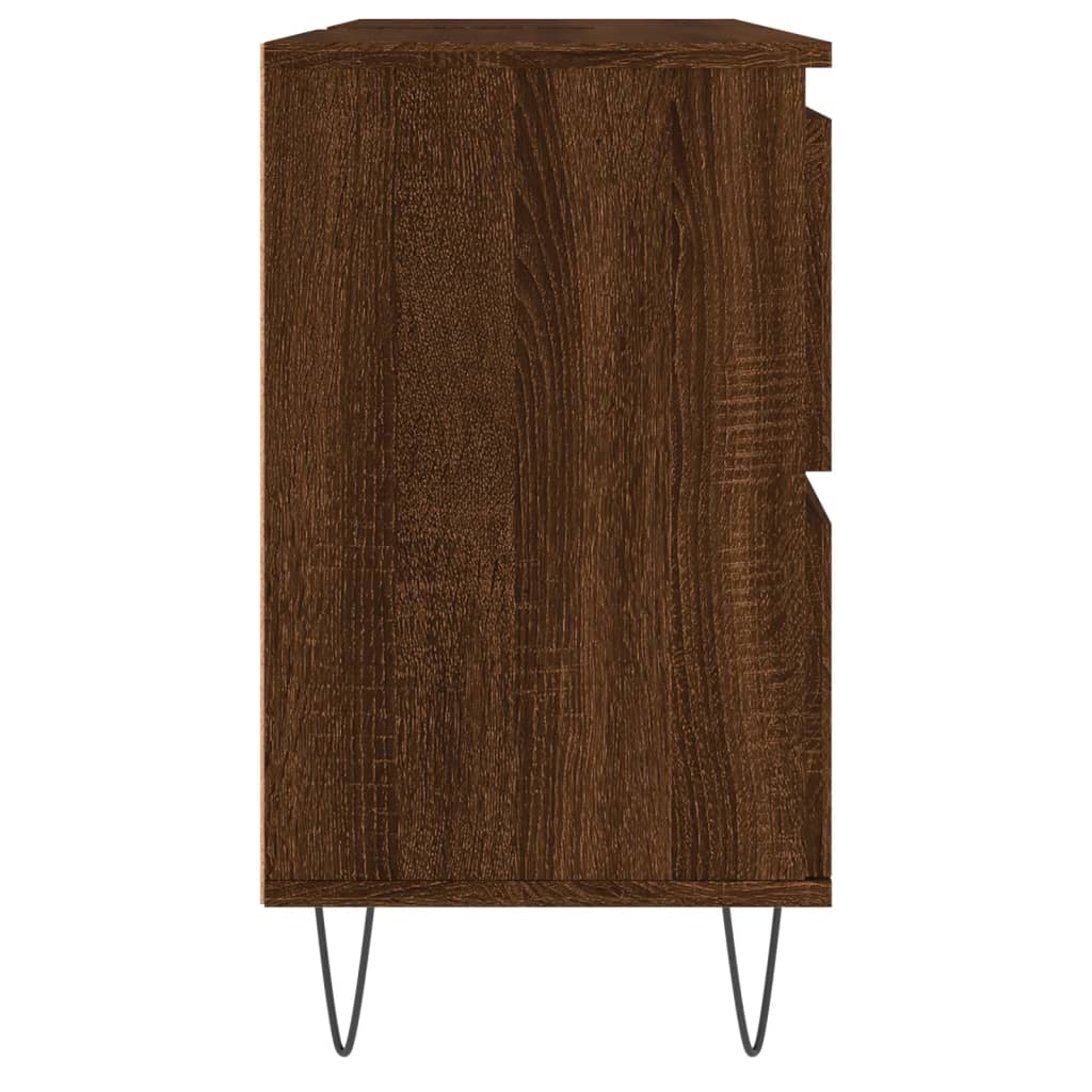 Bathroom Cabinet Brown Oak 80x33x60 cm Engineered Wood