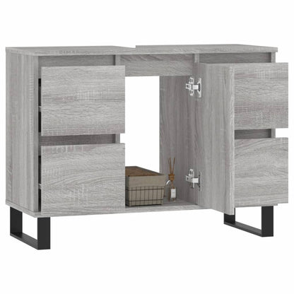 Bathroom Cabinet Grey Sonoma 80x33x60 cm Engineered Wood