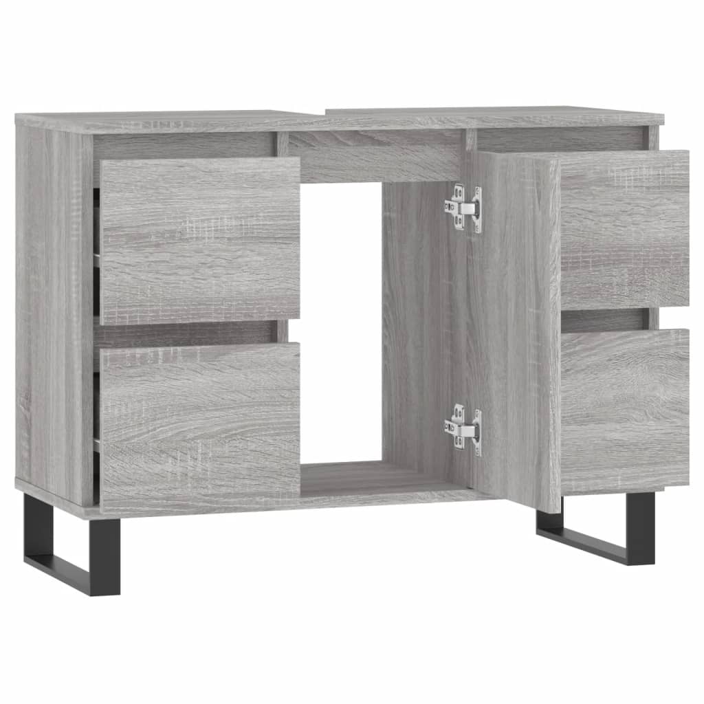 Bathroom Cabinet Grey Sonoma 80x33x60 cm Engineered Wood