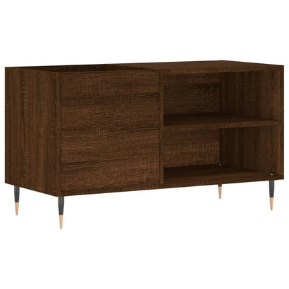 Record Cabinet Brown Oak 85x38x48 cm Engineered Wood