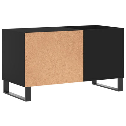 Record Cabinet Black 85x38x48 cm Engineered Wood