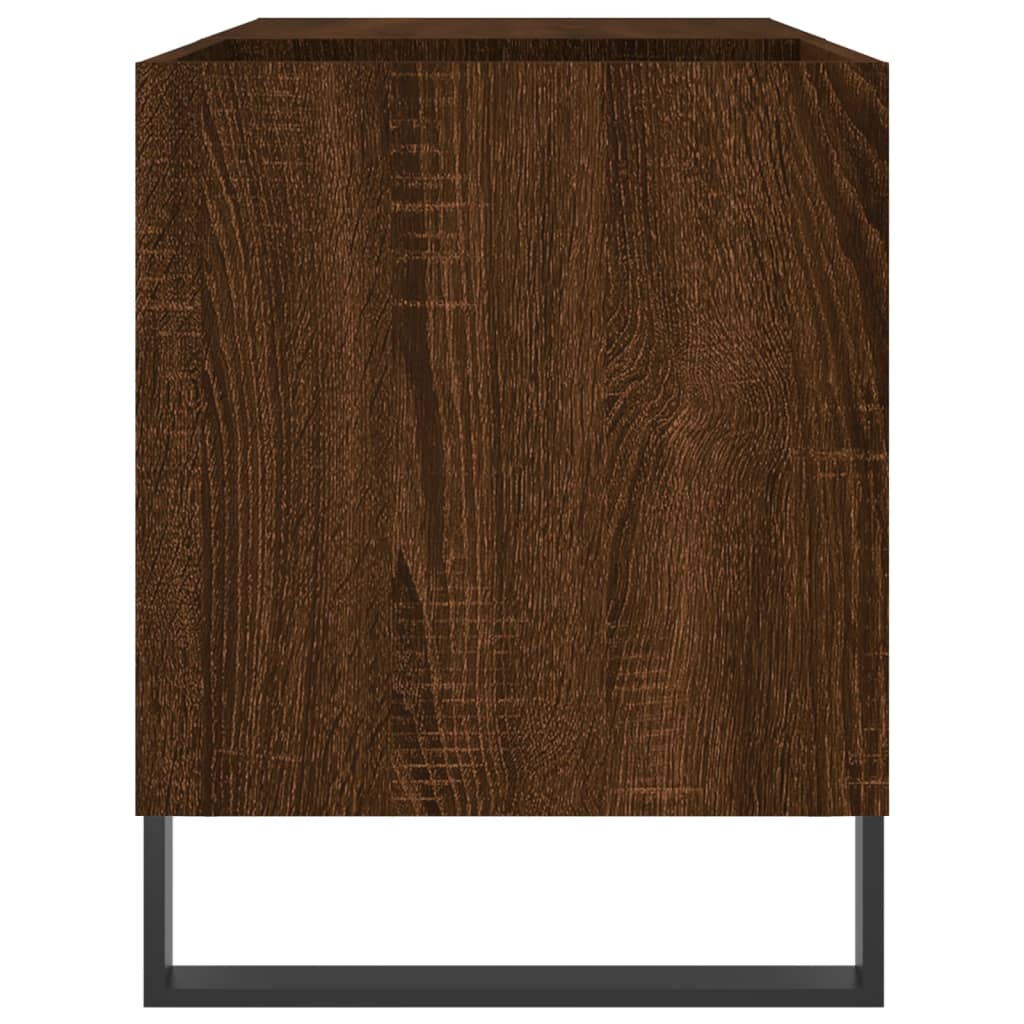 Record Cabinet Brown Oak 85x38x48 cm Engineered Wood