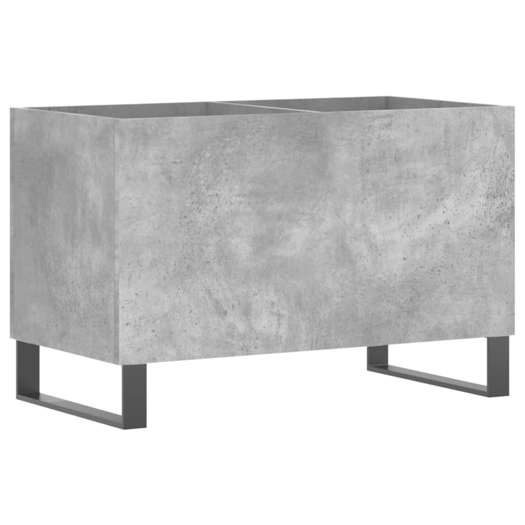 Record Cabinet Concrete Grey 74.5x38x48 cm Engineered Wood