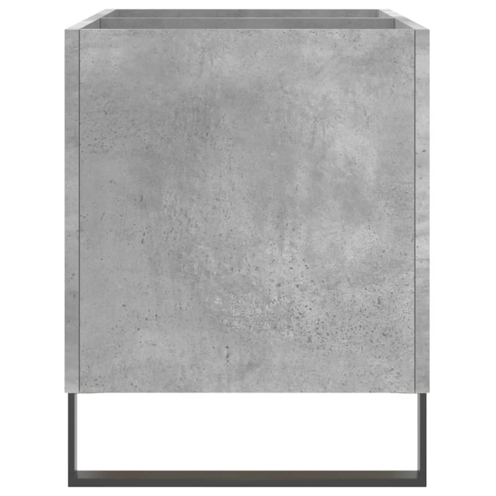 Record Cabinet Concrete Grey 74.5x38x48 cm Engineered Wood