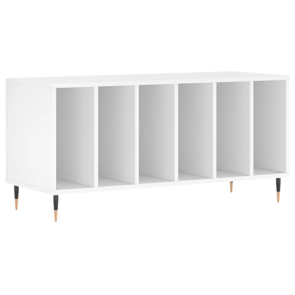 Record Cabinet White 100x38x48 cm Engineered Wood