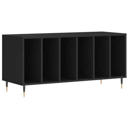 Record Cabinet Black 100x38x48 cm Engineered Wood