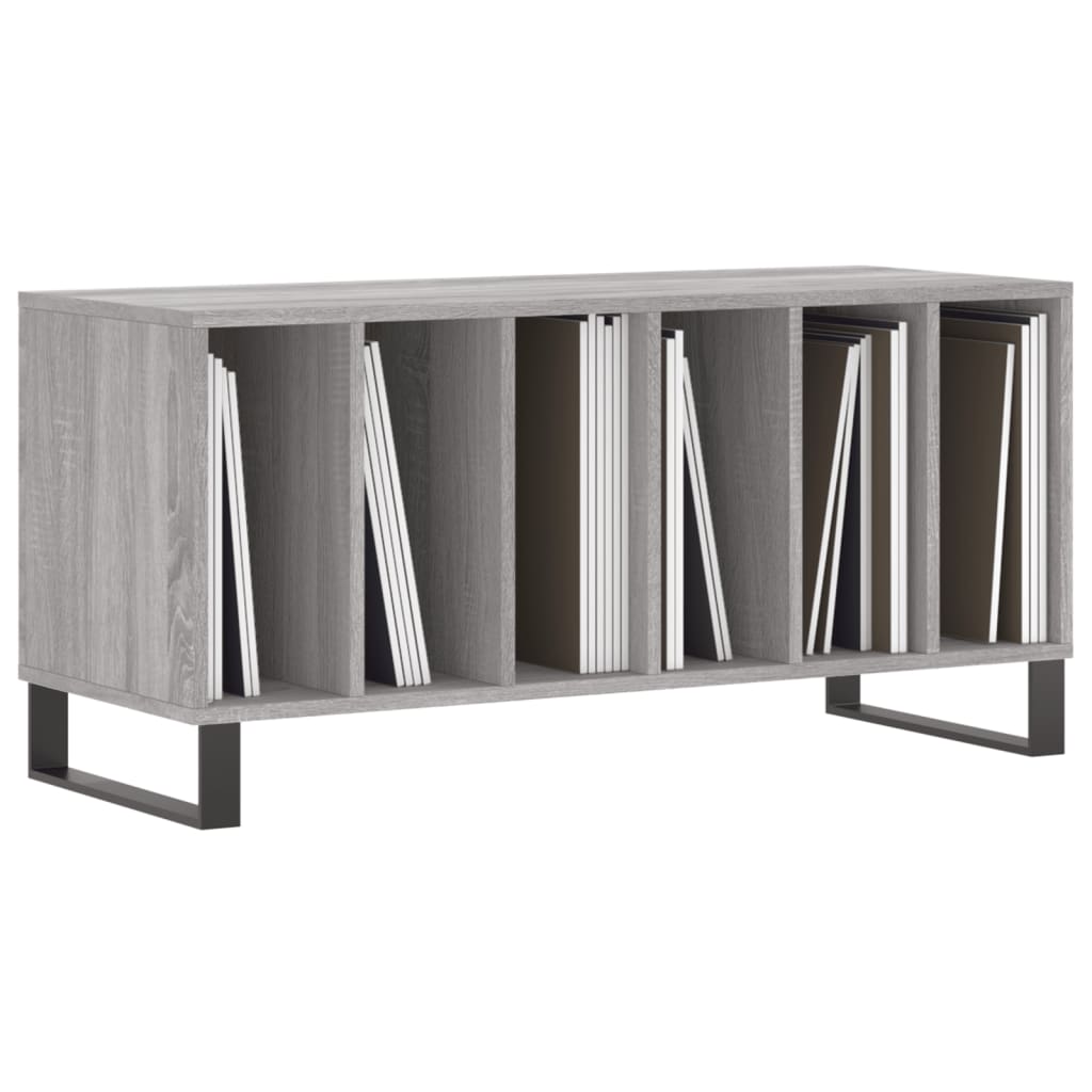 Record Cabinet Grey Sonoma 100x38x48 cm Engineered Wood