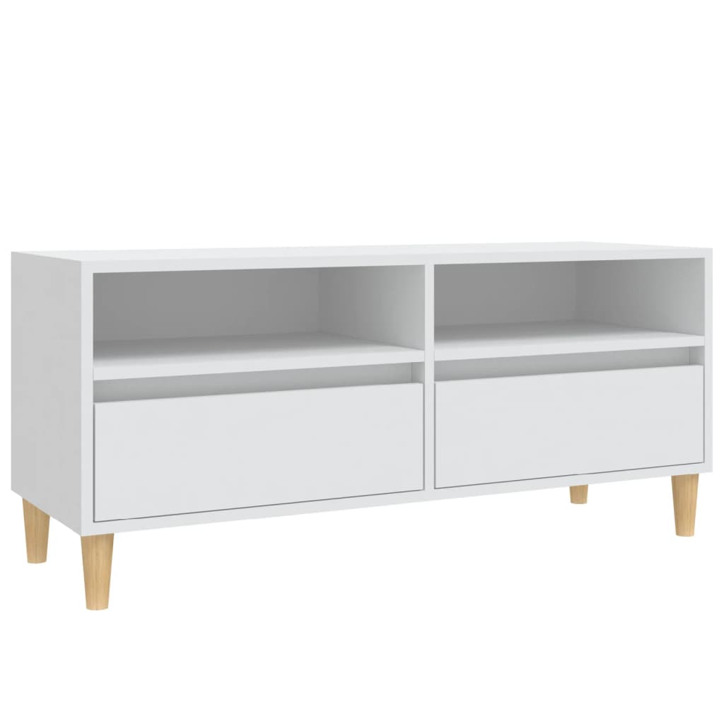 TV Cabinet White 100x34.5x44.5 cm Engineered Wood