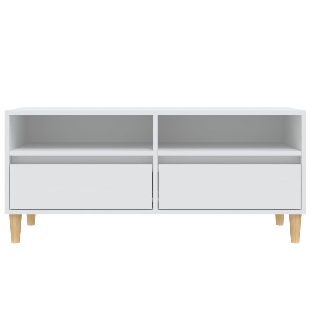 TV Cabinet White 100x34.5x44.5 cm Engineered Wood