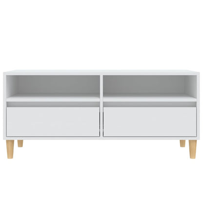 TV Cabinet White 100x34.5x44.5 cm Engineered Wood