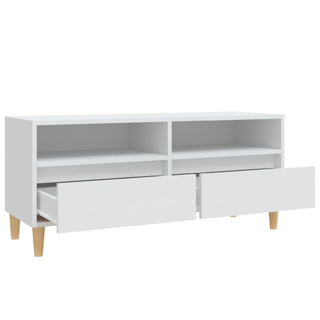 TV Cabinet White 100x34.5x44.5 cm Engineered Wood