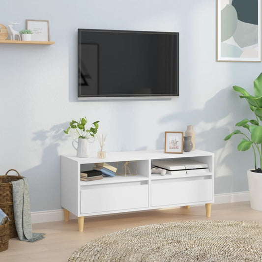 TV Cabinet White 100x34.5x44.5 cm Engineered Wood