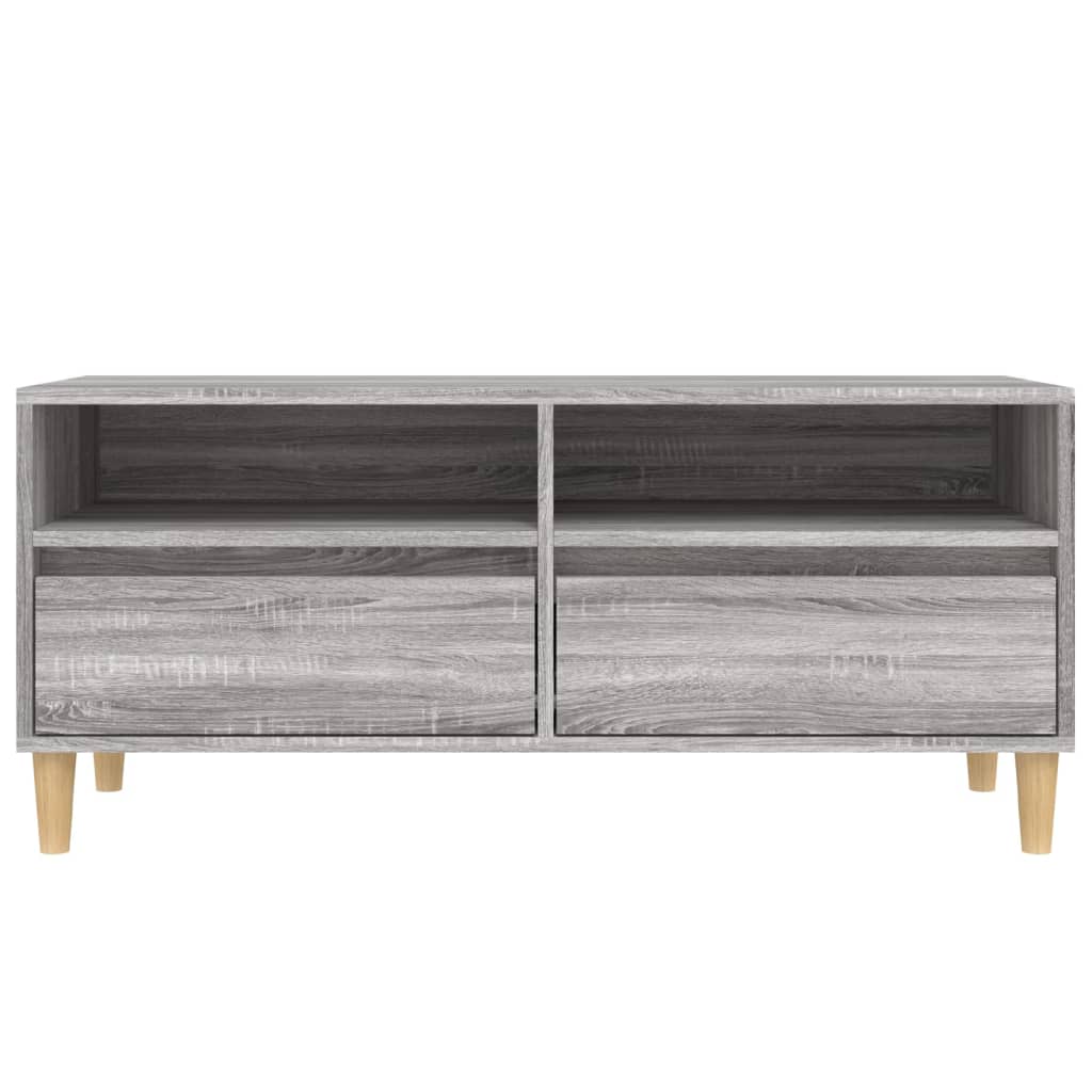 TV Cabinet Grey Sonoma 100x34.5x44.5 cm Engineered Wood