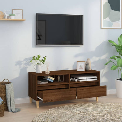 TV Cabinet Brown Oak 100x34.5x44.5 cm Engineered Wood